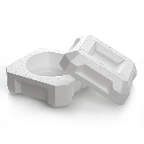 beaded EPE foam pieces in white color