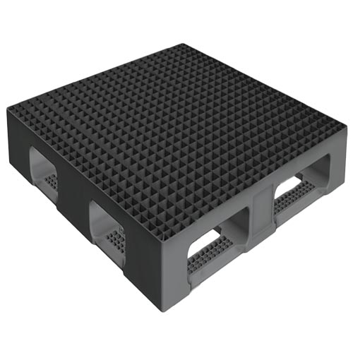 black plastic pallet