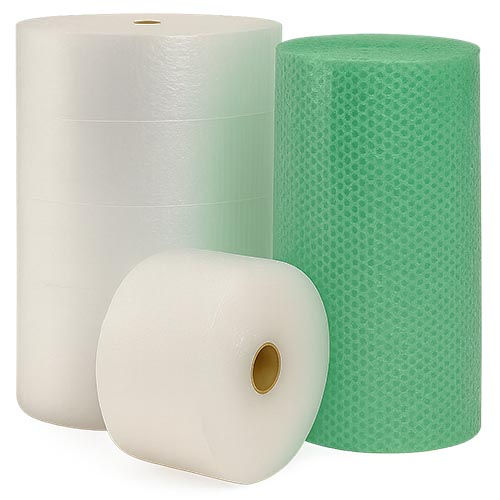 clear and eco bubble rolls