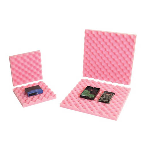 convoluted foam sets pink in color