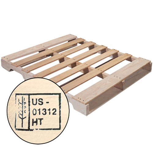 heat treated wooden pallet