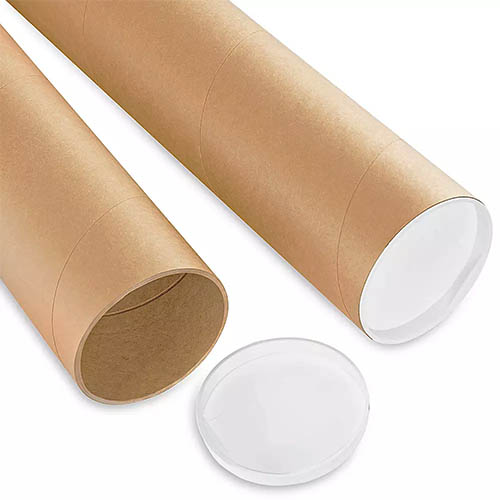 cardboard mailing tubes with a cap