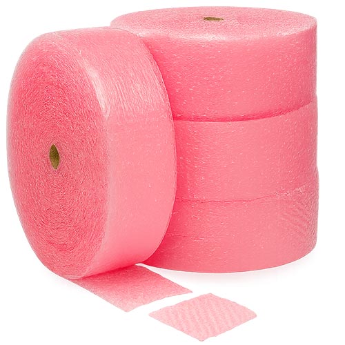 pink bubble rolls / wrap