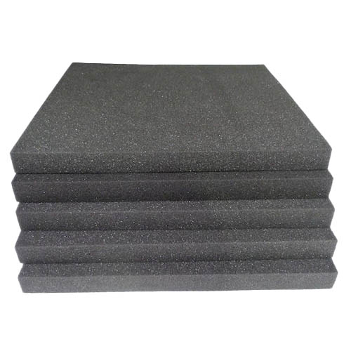 bloack polyurethane foam pieces stacked