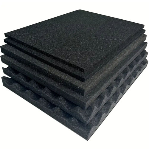 top and bottom foam pads in black color