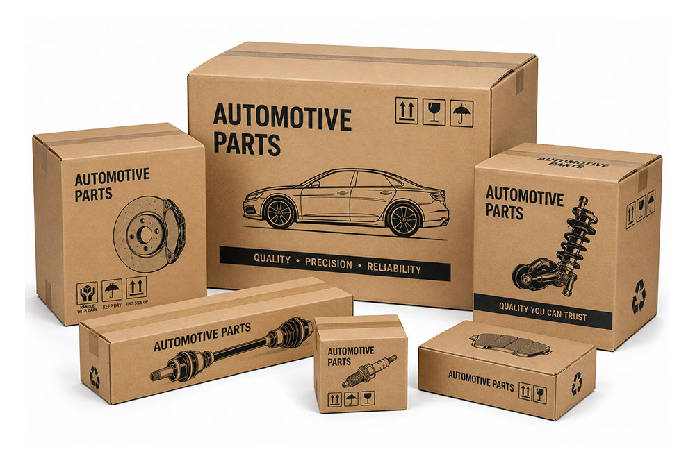 cardboard boxes for automotive parts