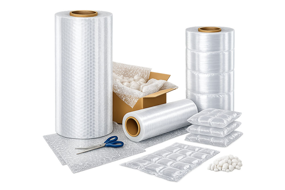 bubble wrap and cushioning materials for manufacturing facilities