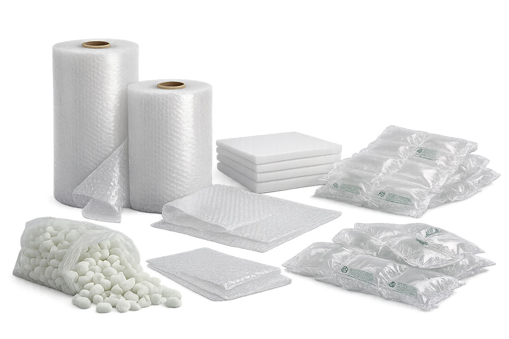 bubble wrap and cushioning materials for warehouses