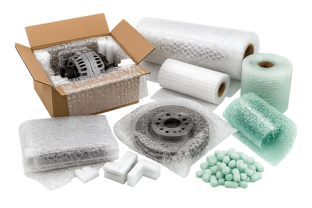 bubble wrapping materials for automotive parts