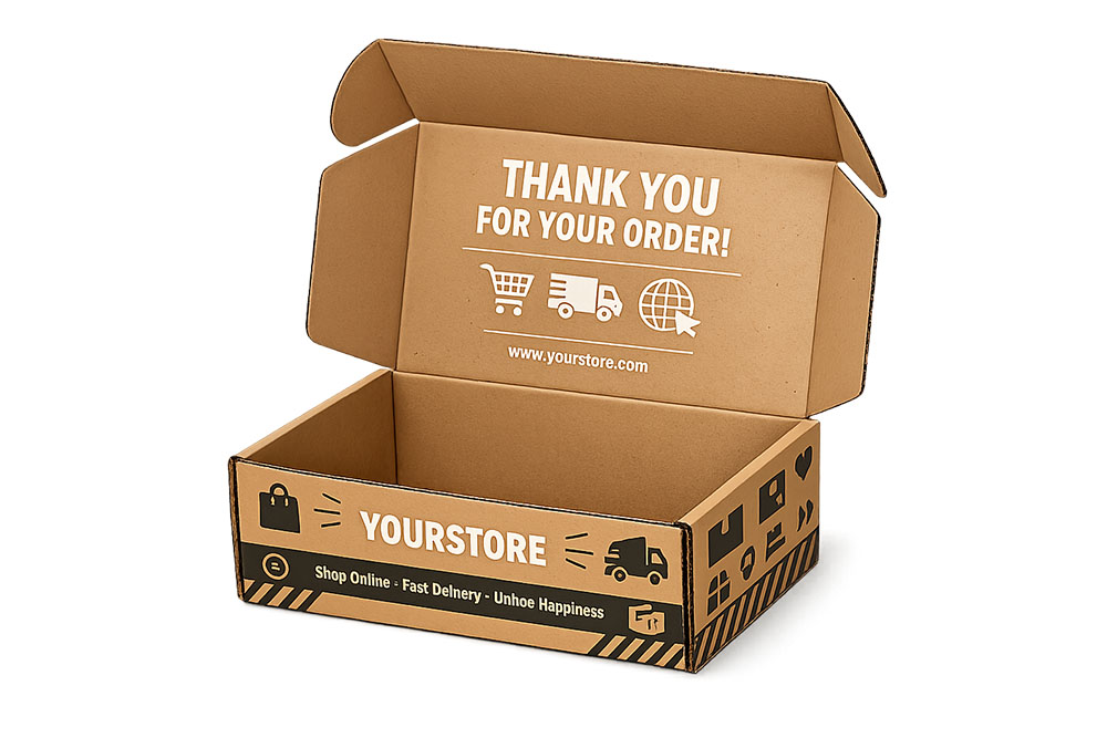 custom ecommerce cardboard shipping box