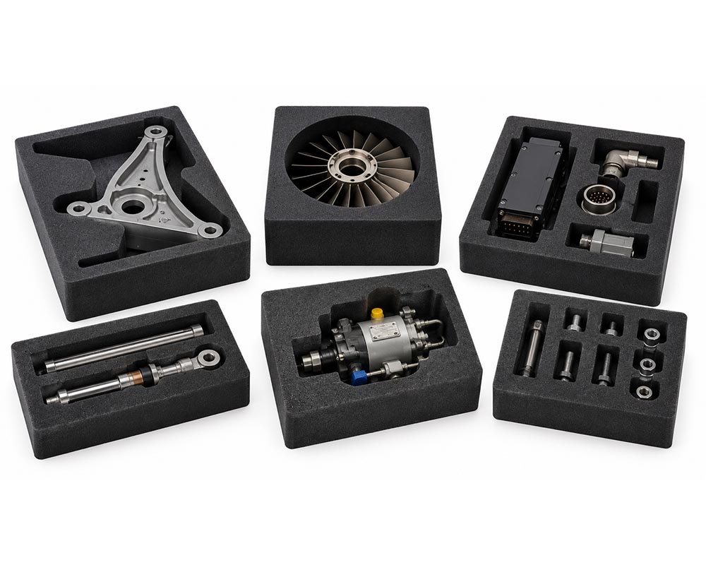 precision foam packaging for aerospace components