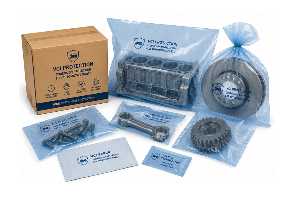 vci packaging for automotive parts