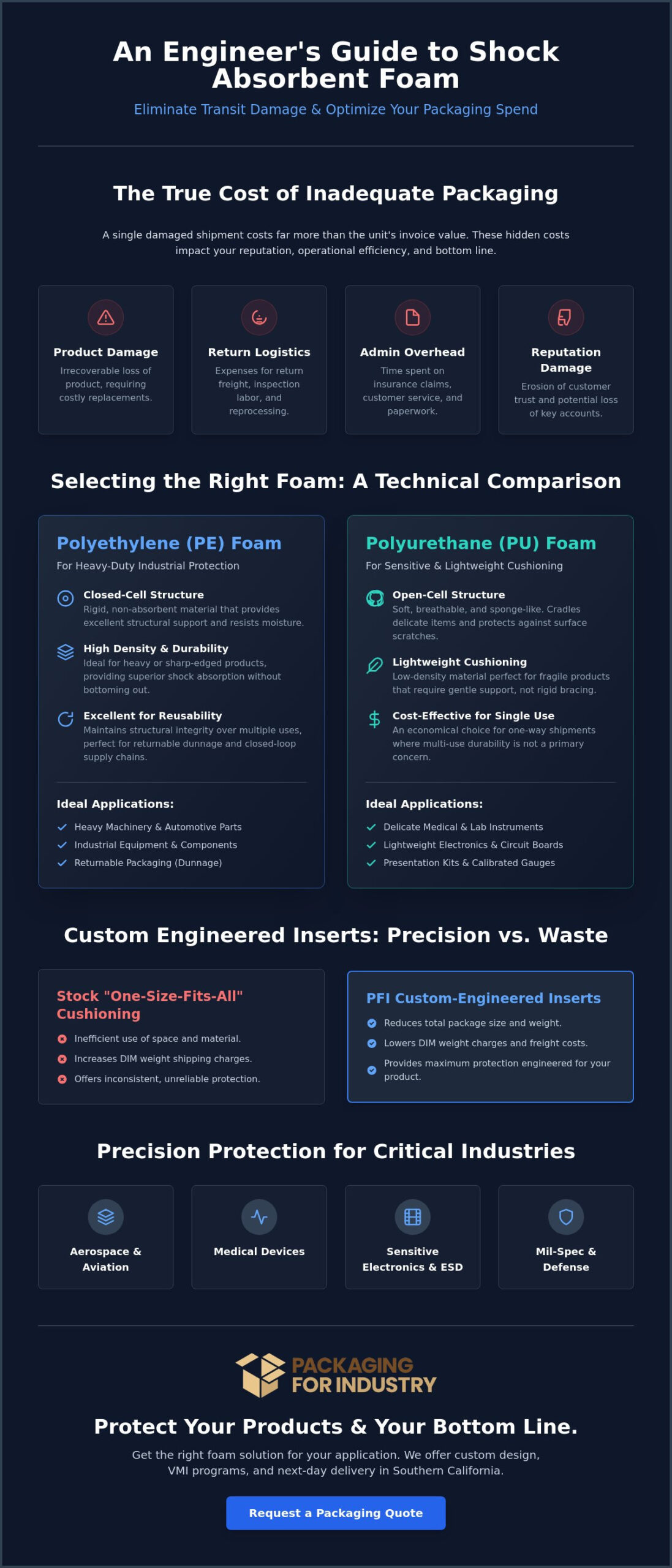 Shock Absorbent Foam Packaging: A Buyer’s Guide for Industrial Protection