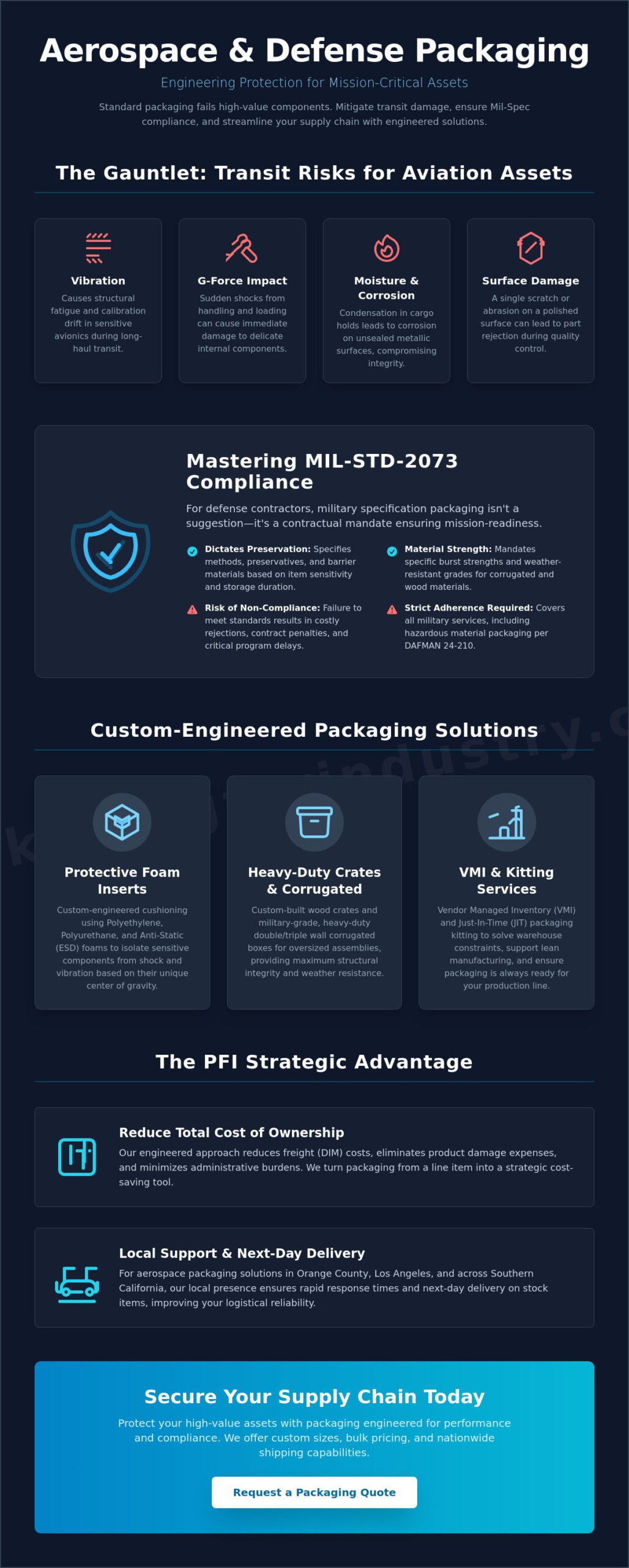 Aerospace Packaging Solutions: Engineering and Military Specification Compliance