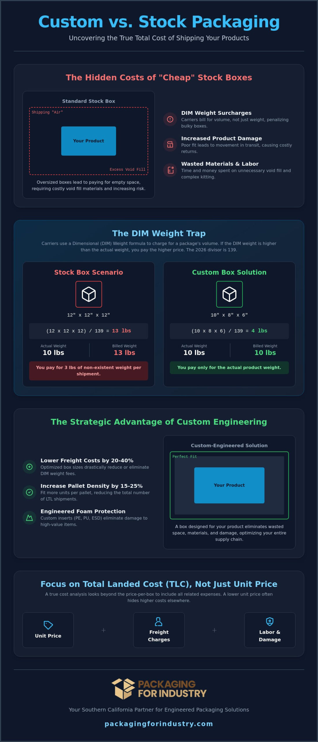Cost of Custom Packaging vs. Stock: The Industrial Buyer’s Guide for 2026