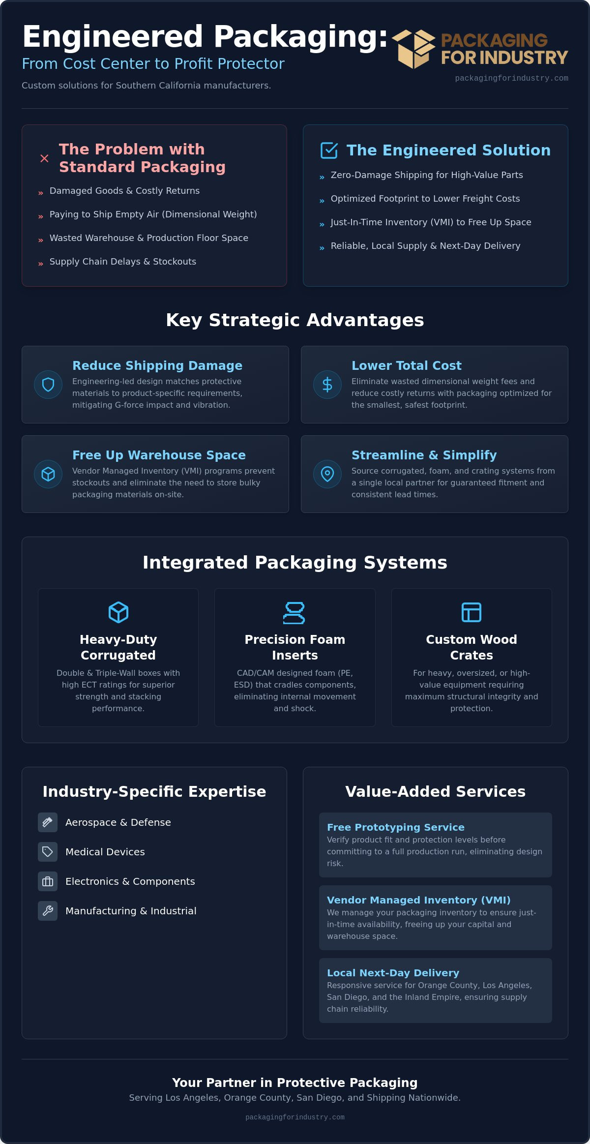 Custom Packaging Solutions Southern California: Industrial Engineering & Supply