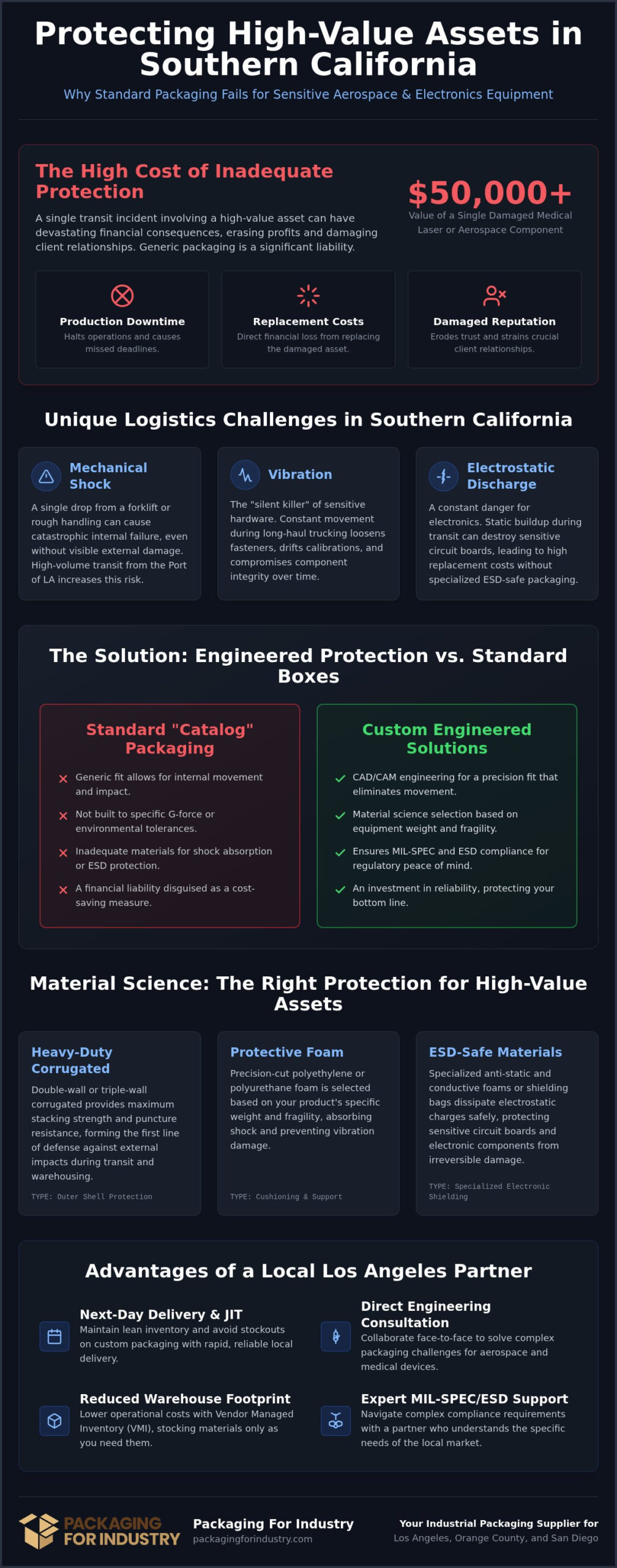 Packaging for Sensitive Equipment in Los Angeles: Custom Engineering & Protection