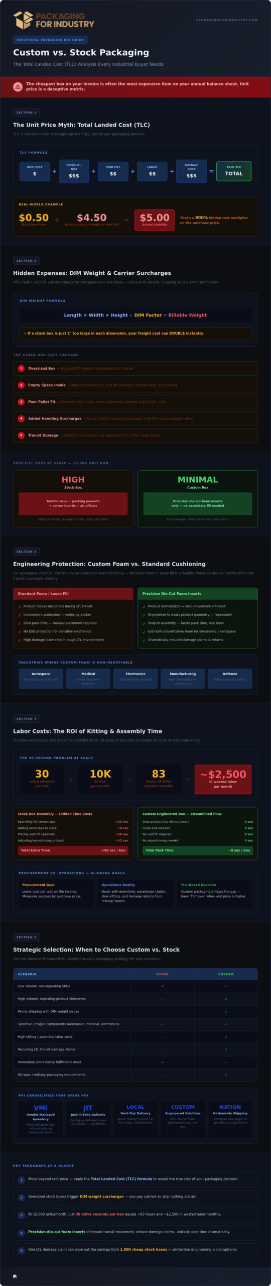 Cost Analysis of Custom vs. Stock Packaging: The 2026 Industrial Buyer’s Guide