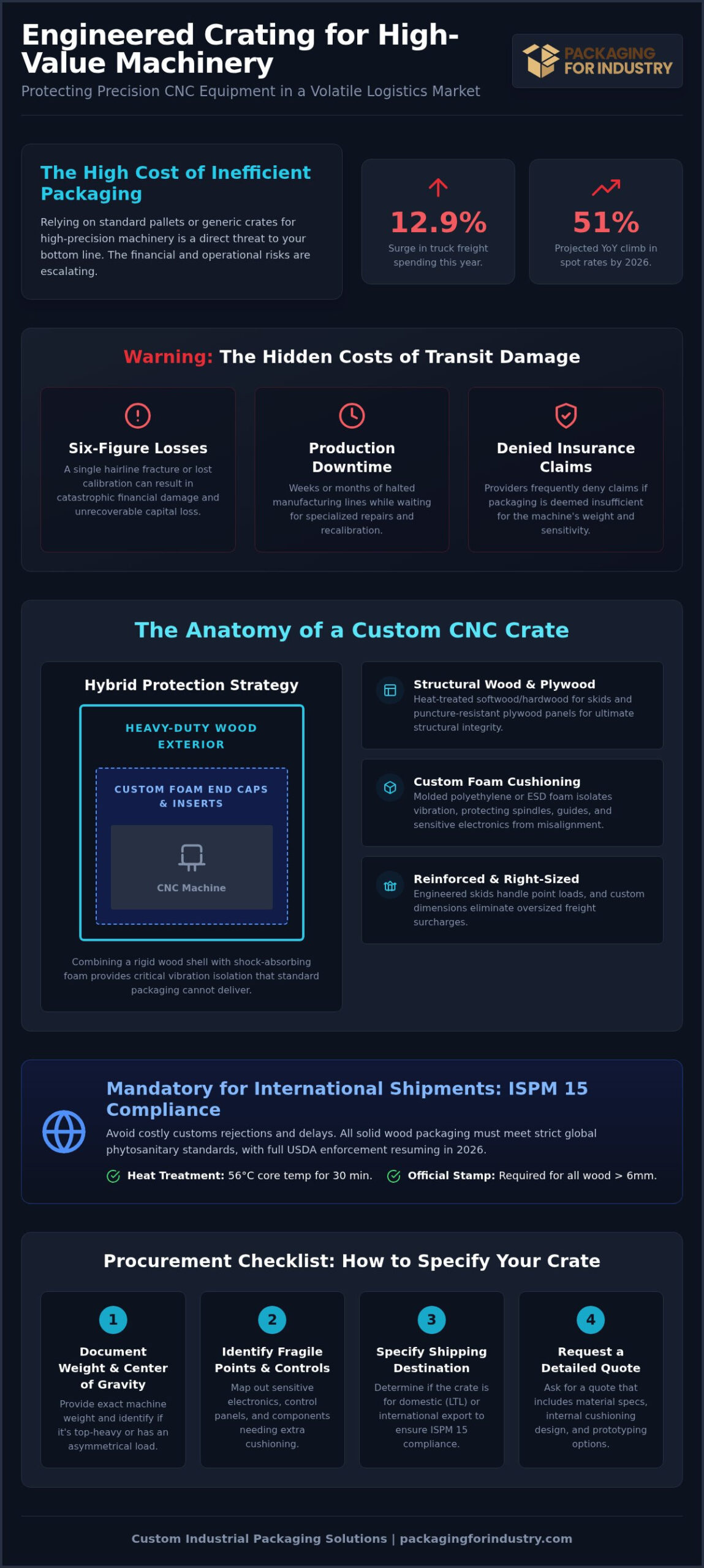 Custom Crates for CNC Machines: 2026 Buyer's Guide