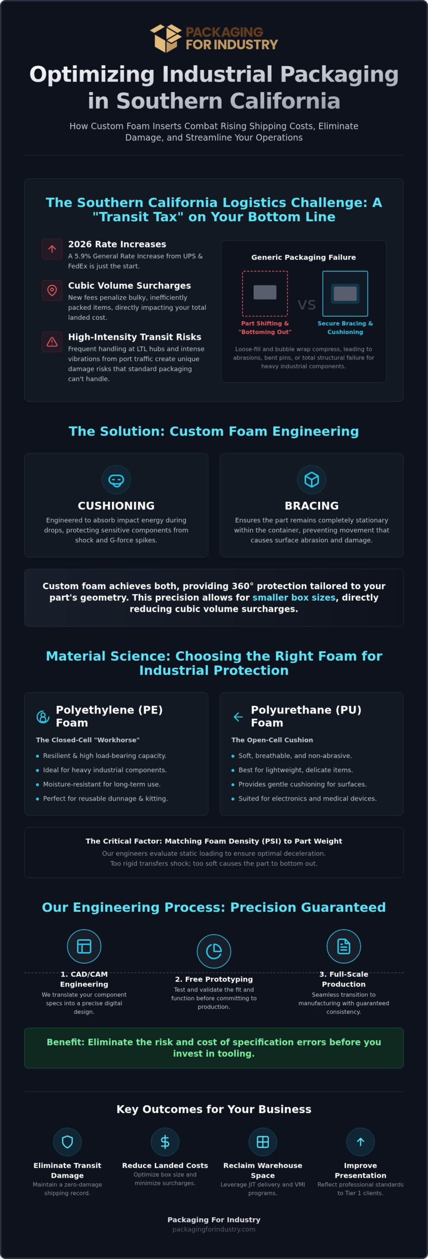 Custom Foam Inserts for Industrial Parts: A Southern California Buyer’s Guide