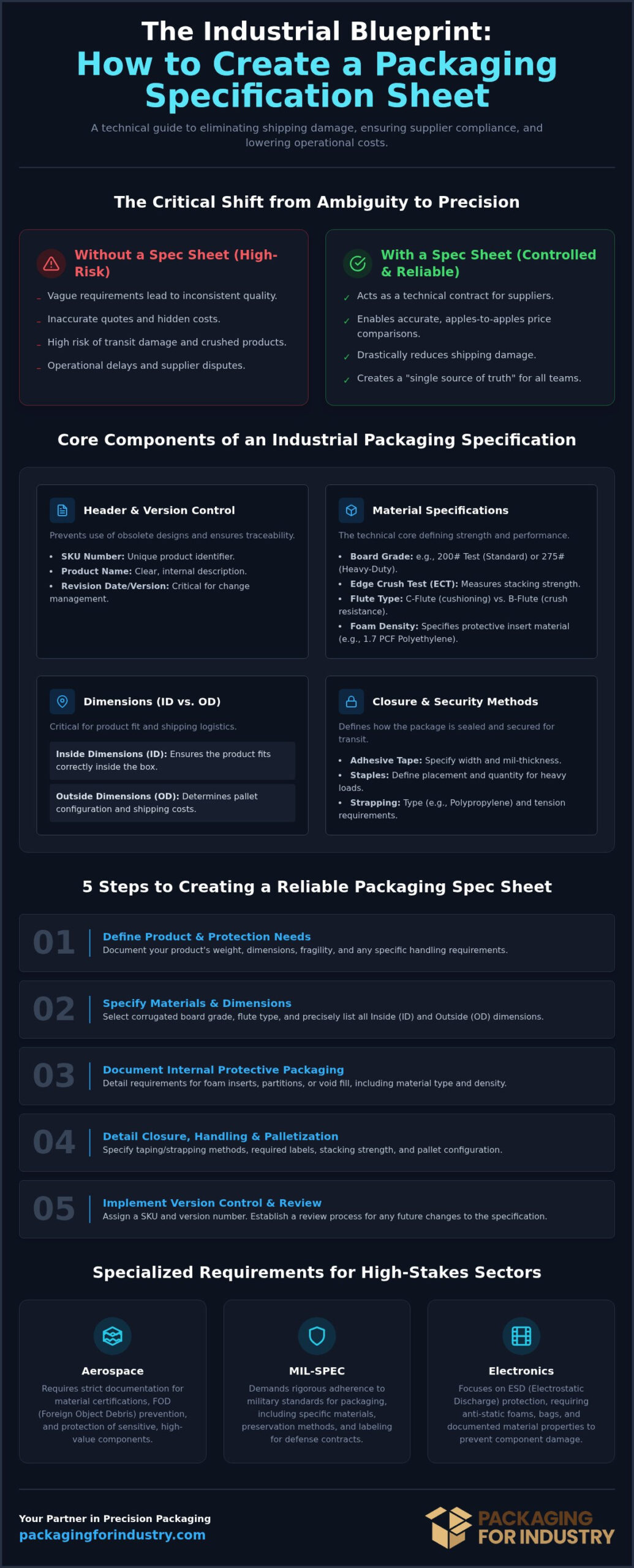 How to Create a Packaging Specification Sheet: An Industrial Buyer’s Guide