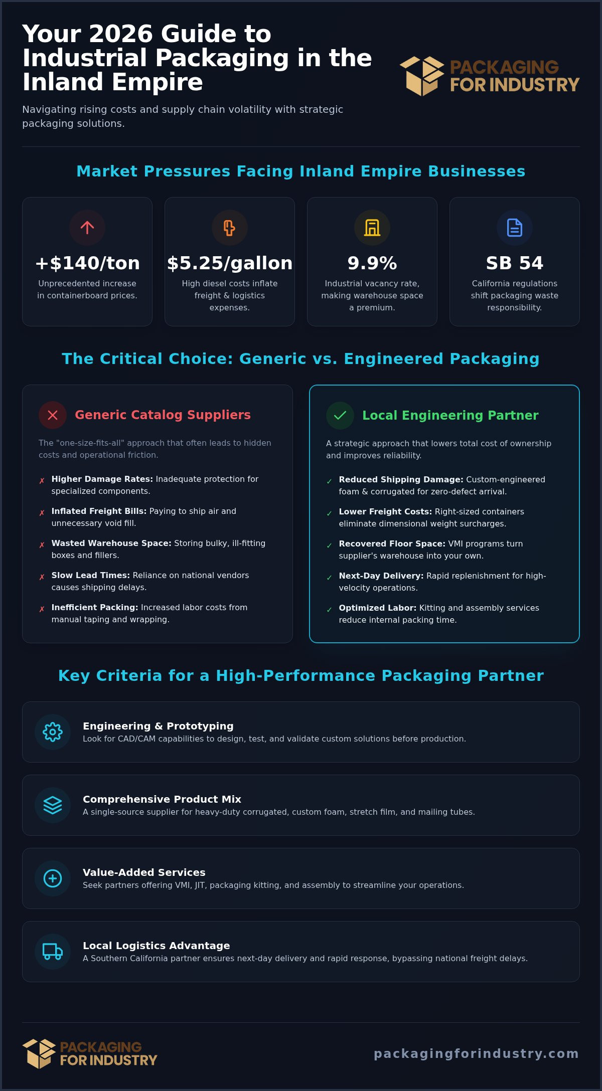 Inland Empire Industrial Packaging: 2026 Buyer's Guide