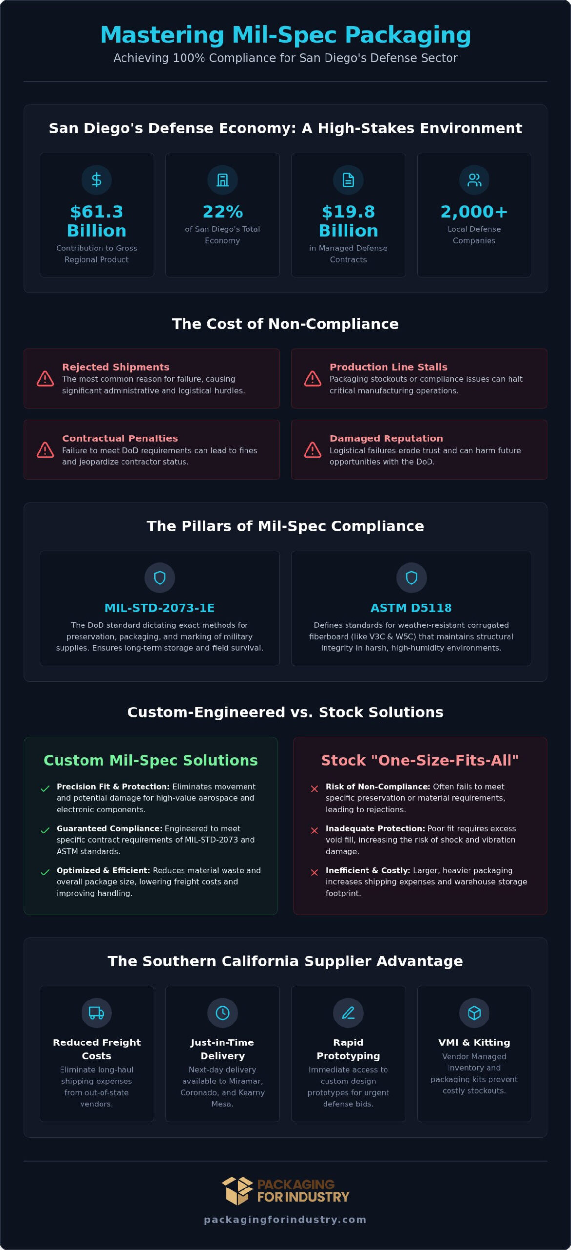 Mil-Spec Packaging Supplier Near San Diego: Compliance & Custom Solutions