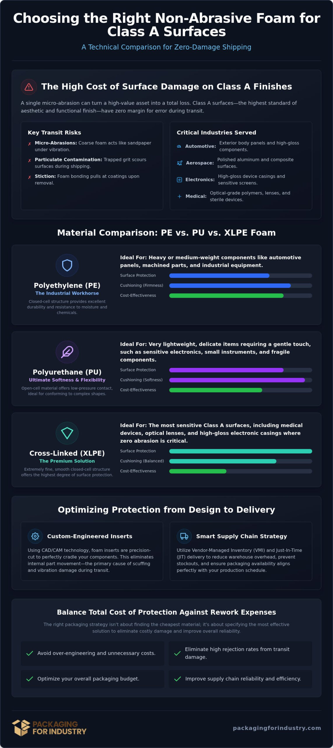 Non-Abrasive Foam Guide for Class A Surface Protection