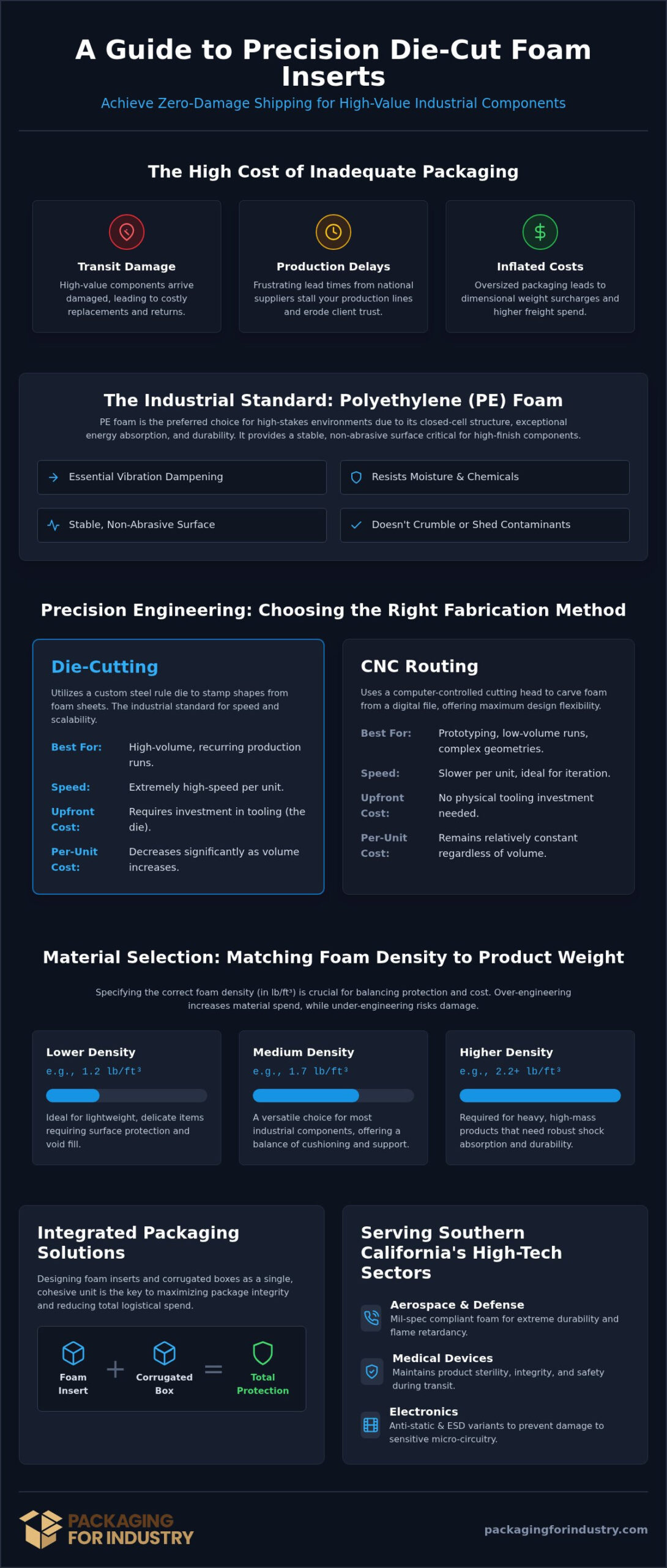 Polyethylene Foam Fabricator in Orange County: Precision Die-Cut Inserts