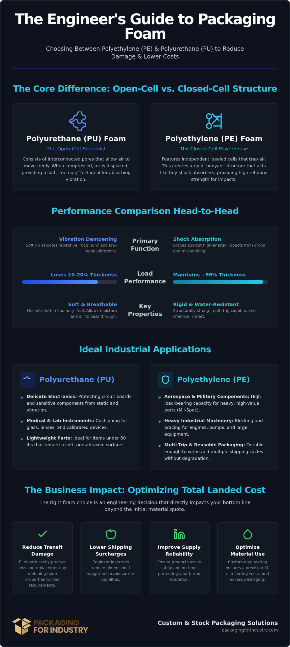 Polyethylene vs. Polyurethane Foam: Industrial Buyer's Guide