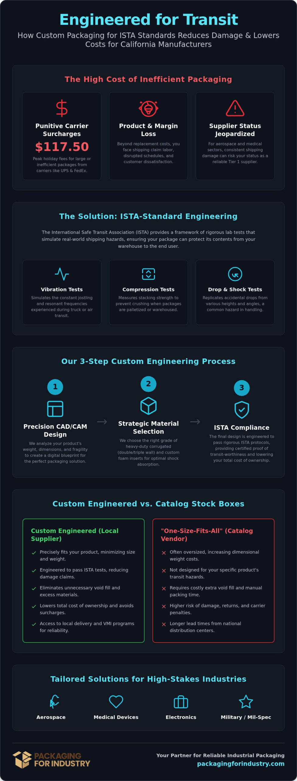 Custom ISTA Packaging for California Manufacturers