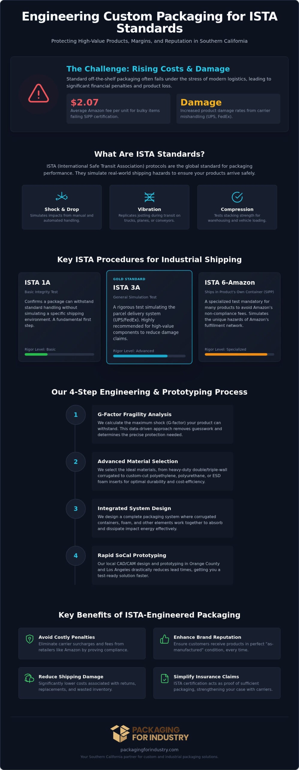 Custom Packaging Engineered for ISTA Standards in Southern California
