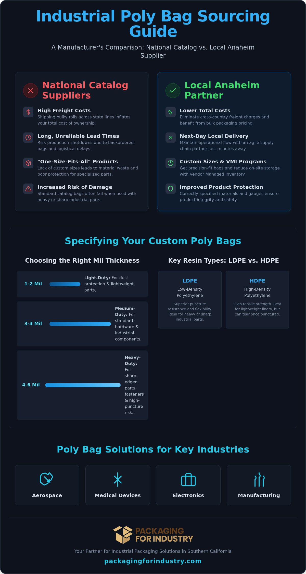 Industrial Poly Bag Supplier in Anaheim: A Professional Buyer’s Guide